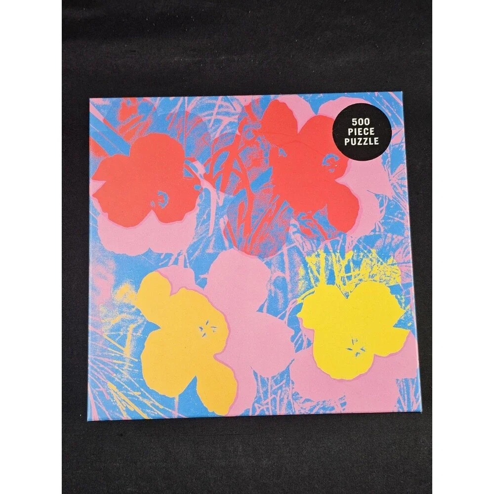 Andy Warhol 500 Piece Jigsaw Puzzle with Flowers, Andy Warhol Art (Flowers)